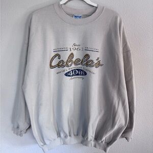 Cabela's Cream Crewneck Sweater